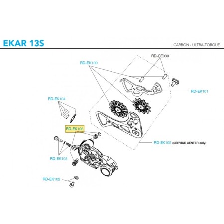 KIT VITE ATTACCO CAMBIO EKAR RD-EK106 CAMPAGNOLO