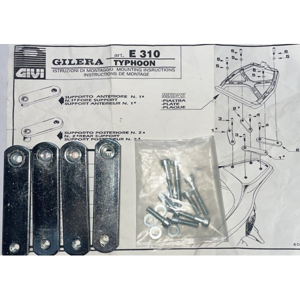 KIT ATTACCHI PORTAVALIGIA TYPHOON - GIVI