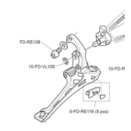 VITE SERRAGGIO CAVO x DERAGLIATORE   FD-RE108 CAMPAGNOLO