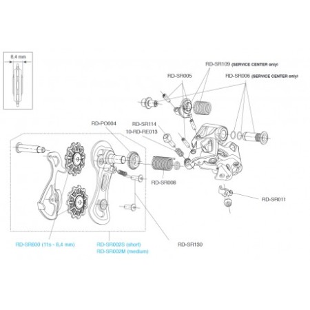 VITI REGOLAZIONE CAMBIO SUPER RECORD 11 V RD-SR005 CAMPAGNOLO