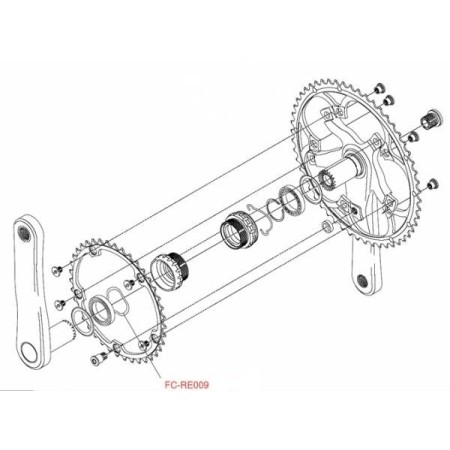  RONDELLA ONDULATA MOV. CENTRALE ULTRA TORQUE FC-RE009 CAMPAGNOLO