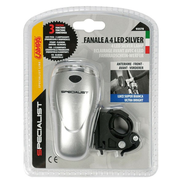 FANALE CICLO ANTERIORE 4 LED LAMPA