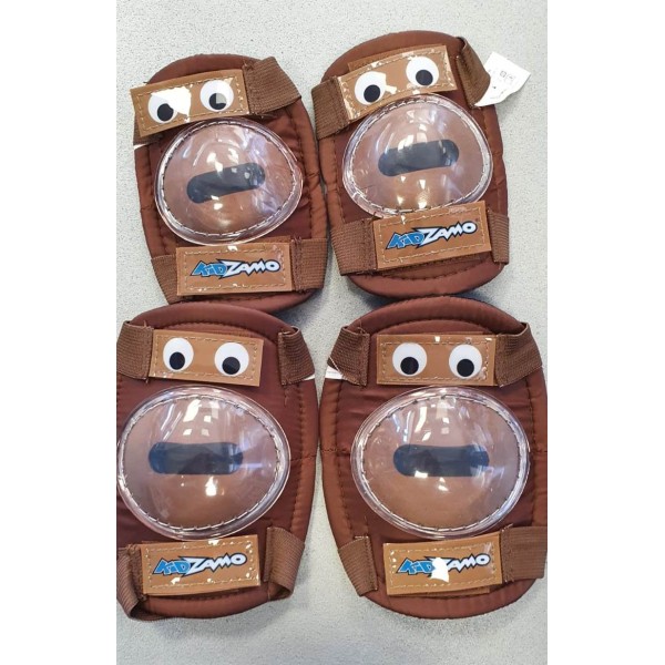 KIT GINOCCHIERE E GOMITIERE BAMBINO BEAR BROWN KIDZAMO